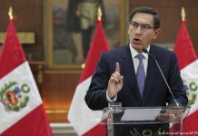 Peru! Nenhum apoio ou confiança em Vizcarra e suas medidas!