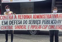 Funcionalismo público toma praças e ruas em protesto contra a Reforma Administrativa e as privatizações