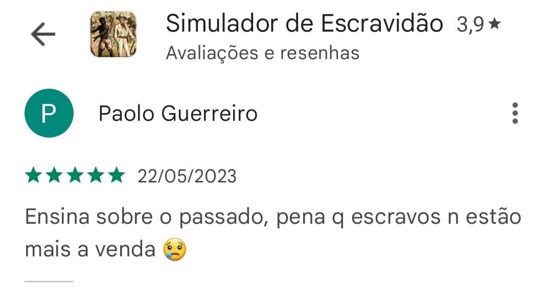 Brasil: Jogo que simula escravidão era encontrado no Google