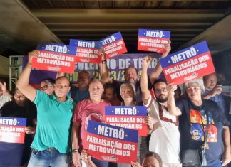 PE: Todo apoio à luta dos metroviários! Não a privatização da CBTU/METROREC